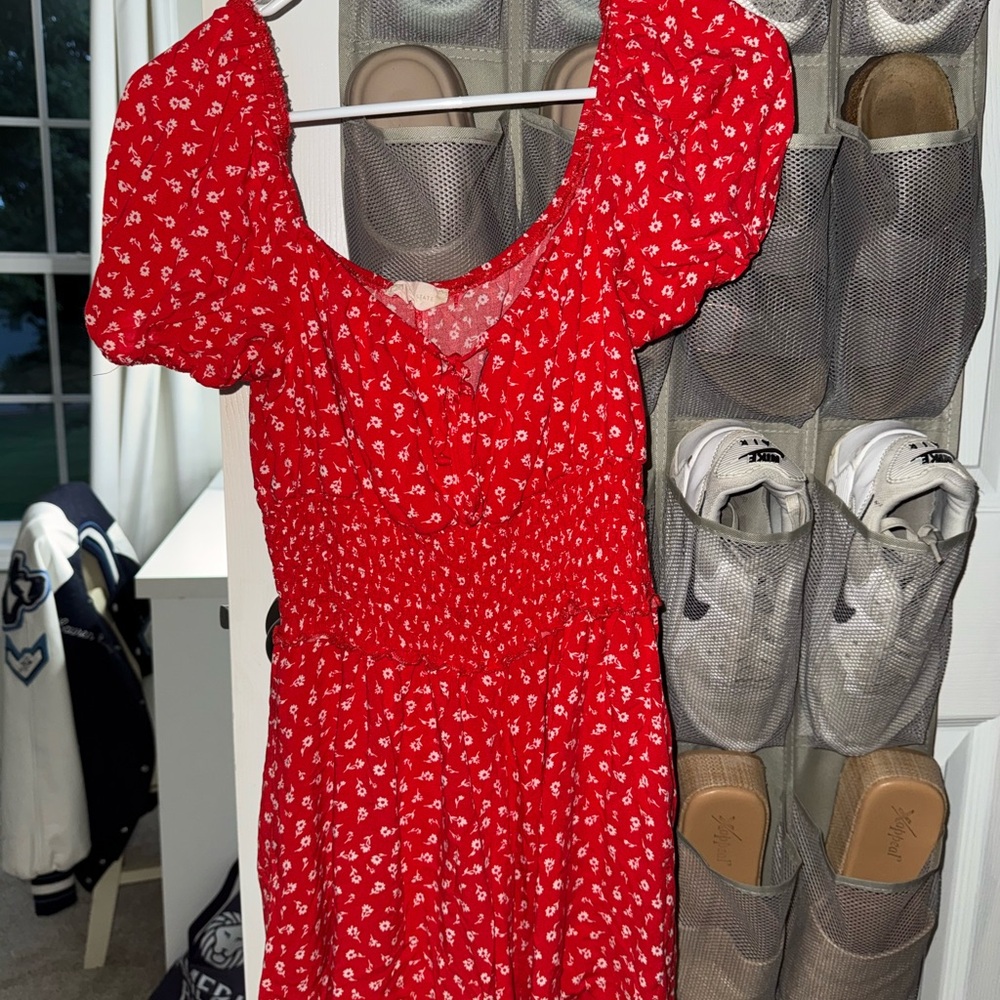 Altar'd State Scarlet Floral Dress